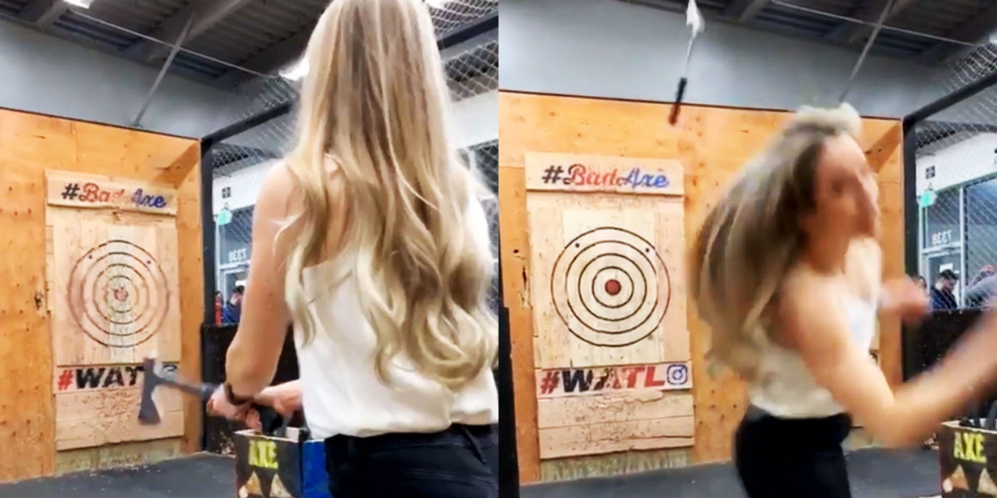 women throws dart from vagina Blond erotic femail